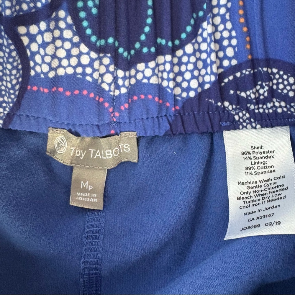 Talbots | Floral Blue Skort Activewear Size MP - Picture 7 of 7